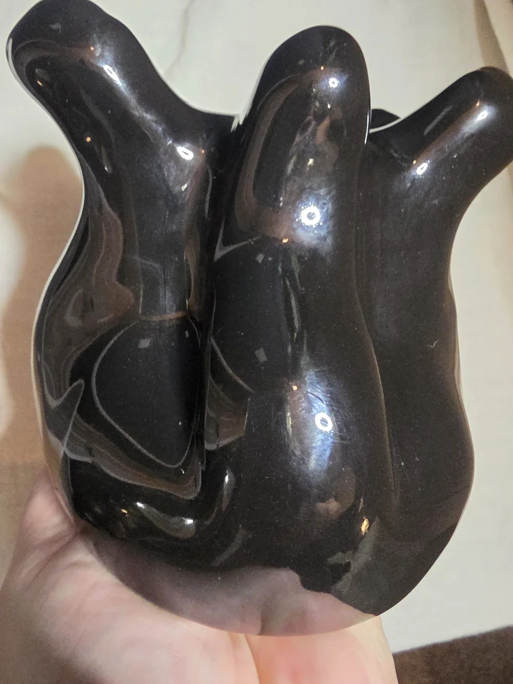 Vintage Royal Haeger Pottery Black Cat Base ONLY (NO Fish Bowl) 10x5x5
